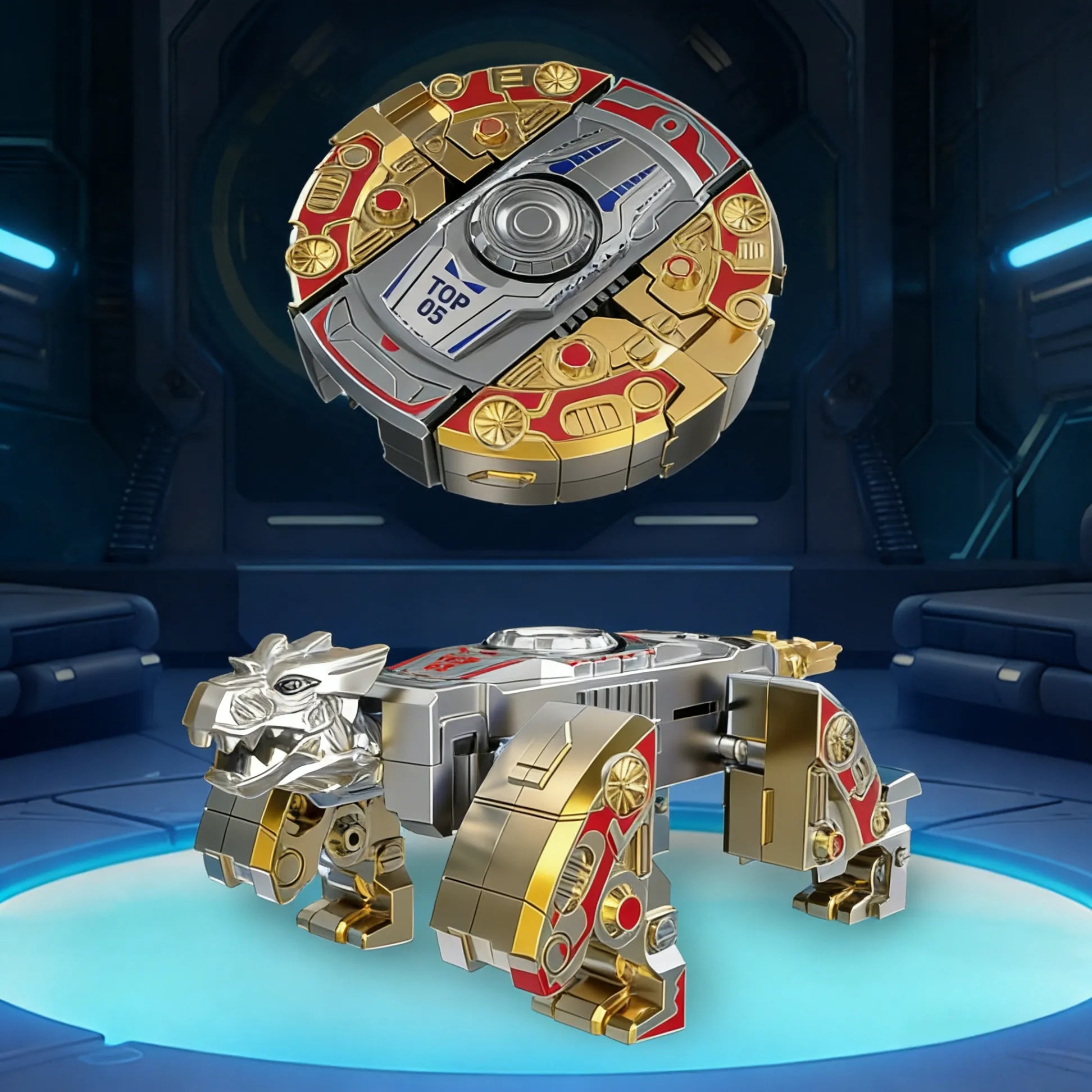🤖🦖Transformable Finger Spinner: Mech & Dinosaur Dual Editions!