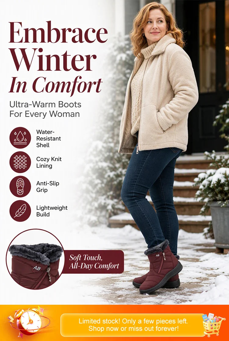FrostNest – Women's Cozy Winter Water-Resistant Anti-Slip Orthopedic Boots