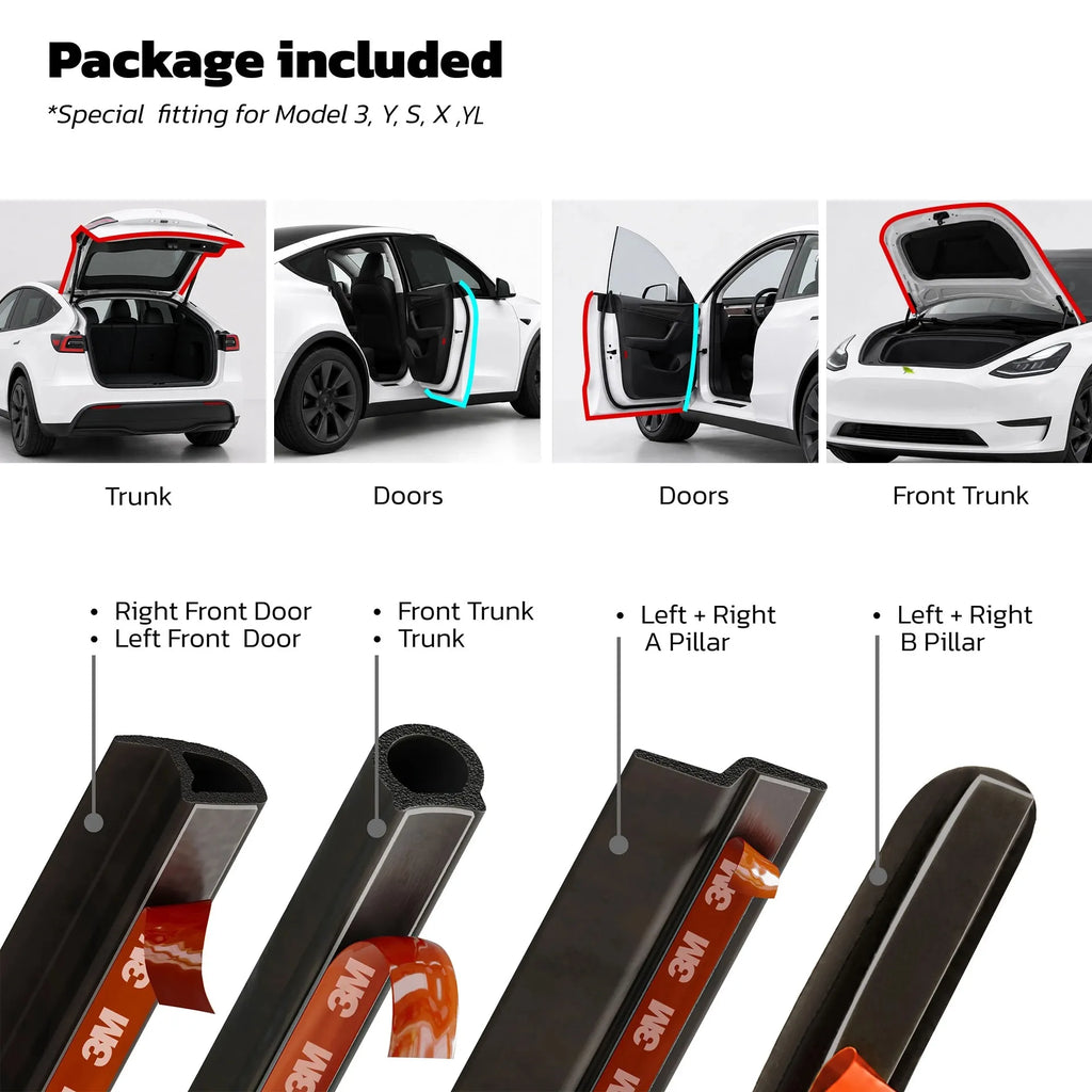 SilentSeal – Premium Tesla Door Seal Kit for Noise Reduction & Weatherproofing