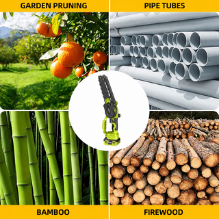 LimbReach – 🔥🌳 2-in-1 Mini Chainsaw: Cordless Electric Pruning Saw with Telescopic Pole & 21V Batteries