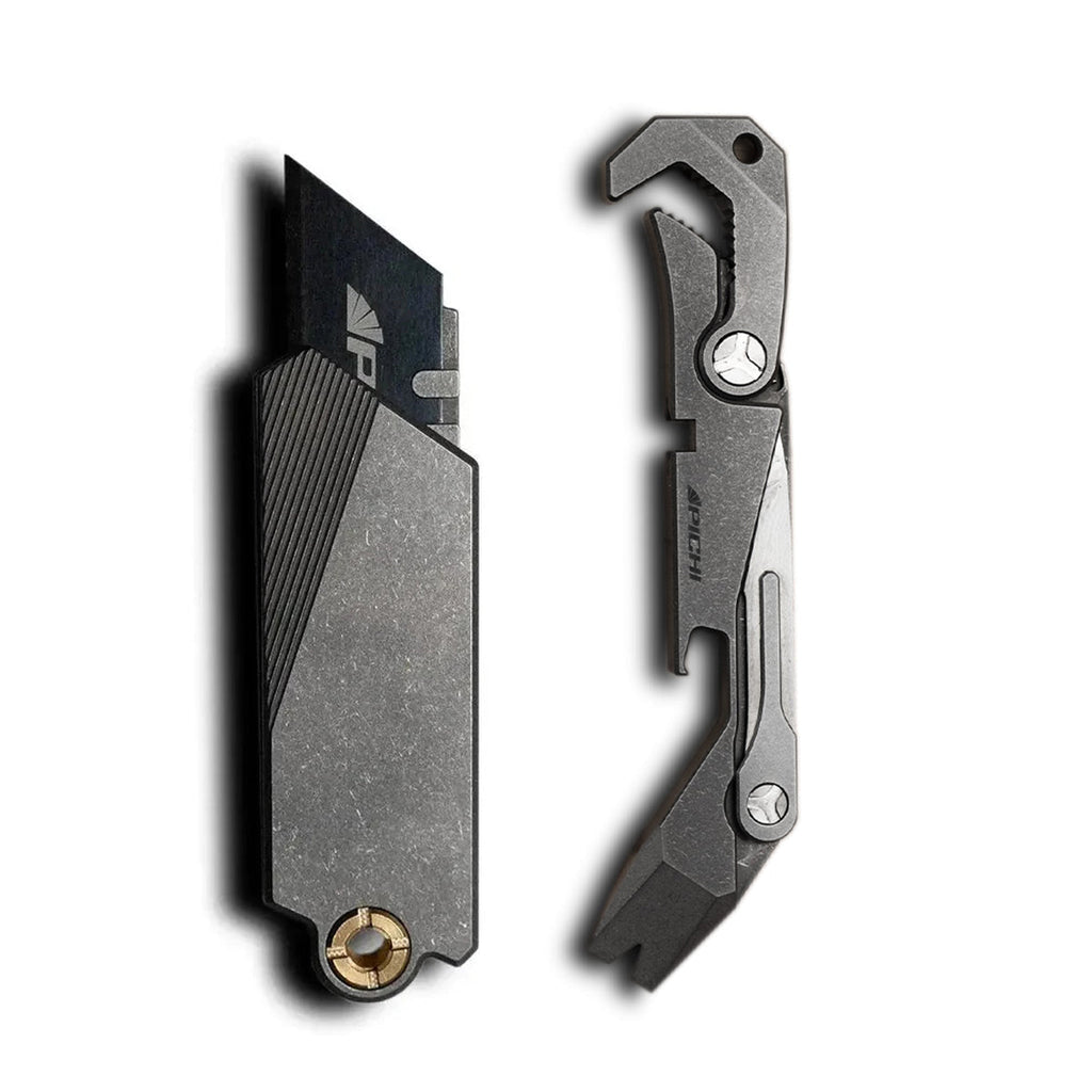 GlideCut – G9 Titanium & Brass Gravity Utility Knife