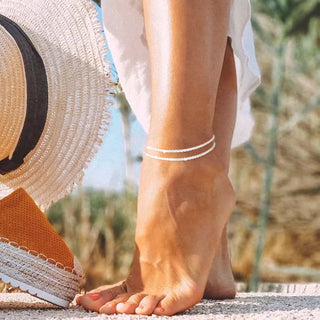 SparkleStep – Minimalist Layered Shiny Anklet for Women