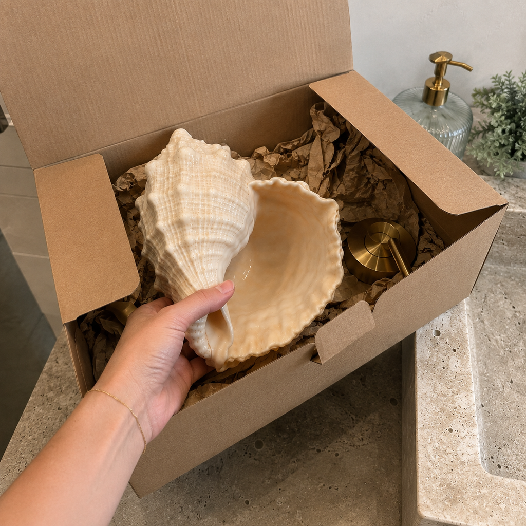 ShellCascade – 🐚Coastal Seashell Wall-Mount Faucet