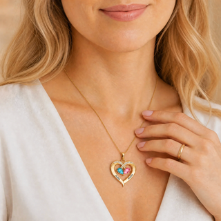 AlwaysYours – Personalized Birthstone Heart Necklace