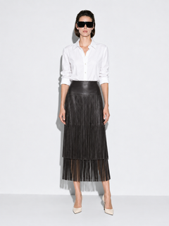 FringeMotion – Davina Tiered Fringe Skirt