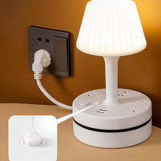 GlowDock – Bedside Lamp with Built-In Power Strip, USB and USB-C Charging