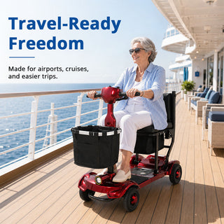TravelGlide – Airline-Approved Lightweight Foldable Mobility Scooter, 300 lb Capacity