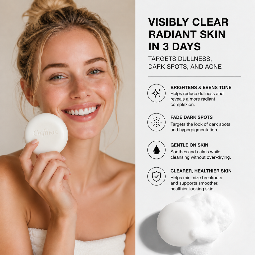 GlowBar – Niacinamide & Alpha Arbutin Brightening Soap, 100g