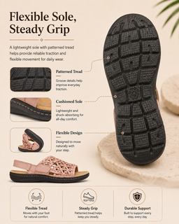 CloudWeave – Women’s Leather Slingback Sandals
