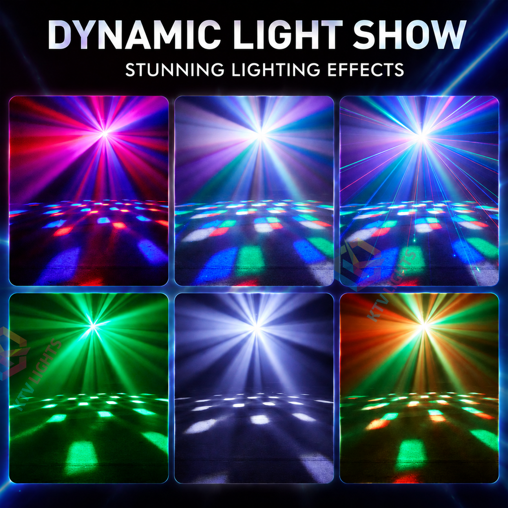 BeamSpin Mini – 80W LED Moving-Head Stage Light for DJ Parties and Events