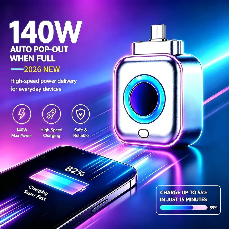 FullStop – 140W USB-C Auto-Disconnect Charging Guard with Overcharge Protection