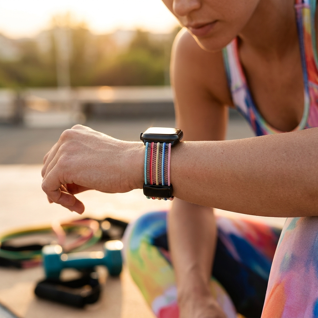 AiryWeave – Breathable Fishnet Silk Band for Apple Watch