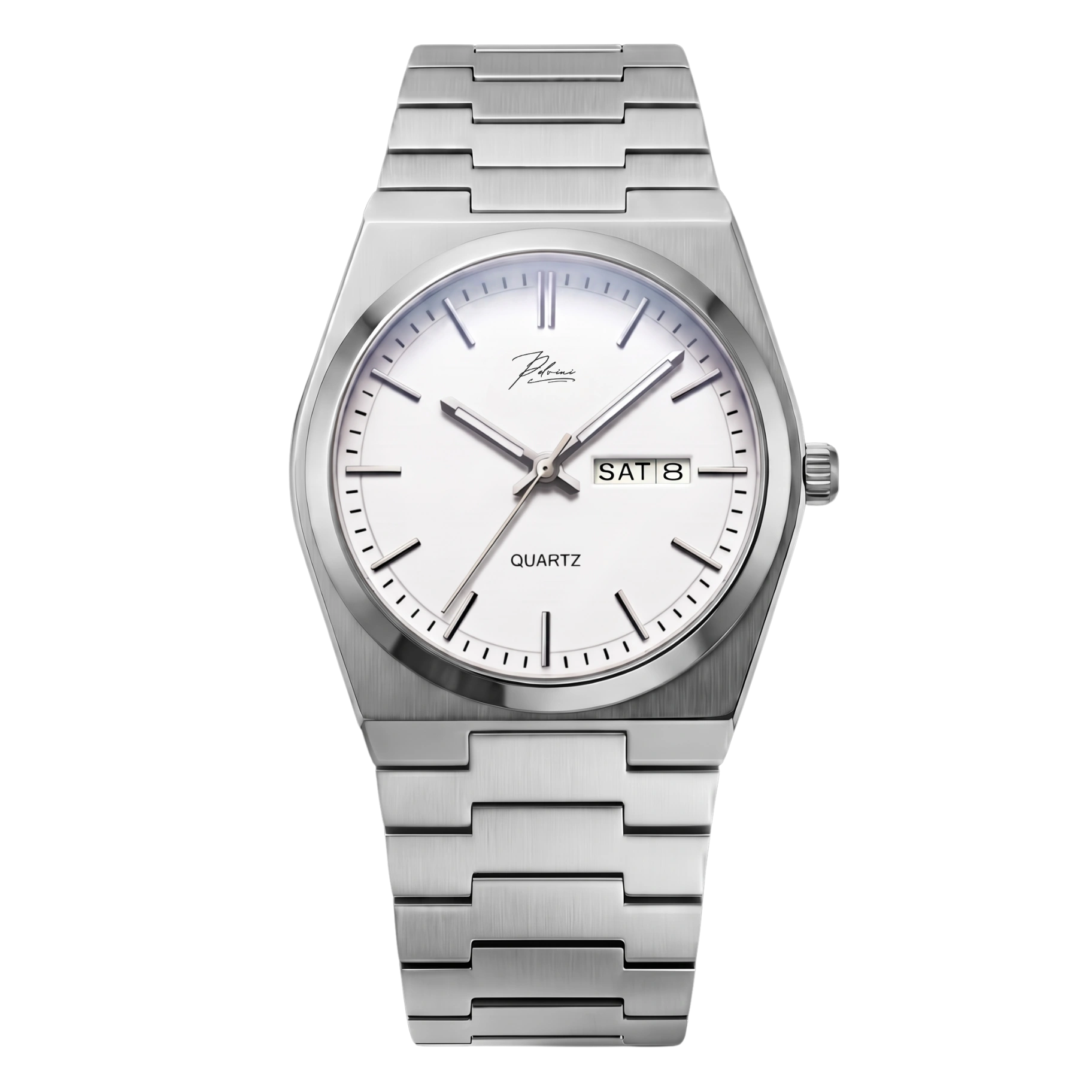 VittorioEdge – Stainless Steel Day/Date Quartz Watch