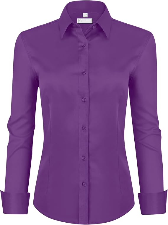 CrispCollar – Women's Classic-Fit Long-Sleeve Dress Shirt