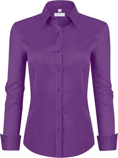 CrispCollar – Women's Classic-Fit Long-Sleeve Dress Shirt