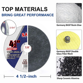 SteelSlice – 4-1/2" x 3/64" x 7/8" Type 1 Metal Cutting Discs, 5 Pack