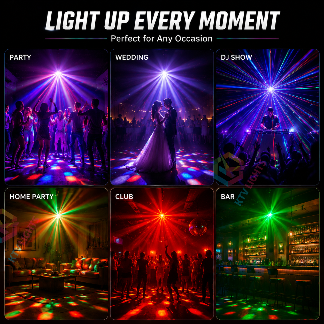 BeamSpin Mini – 80W LED Moving-Head Stage Light for DJ Parties and Events