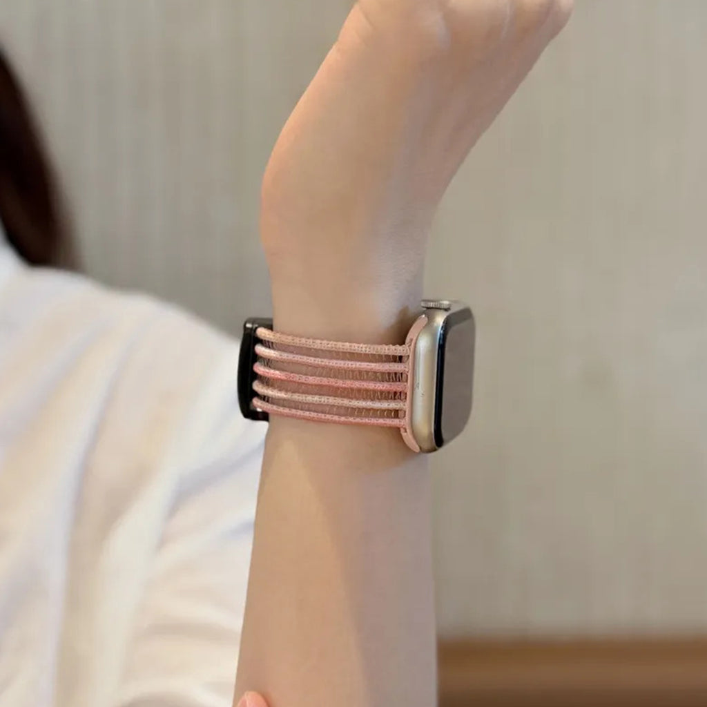 AiryWeave – Breathable Fishnet Silk Band for Apple Watch