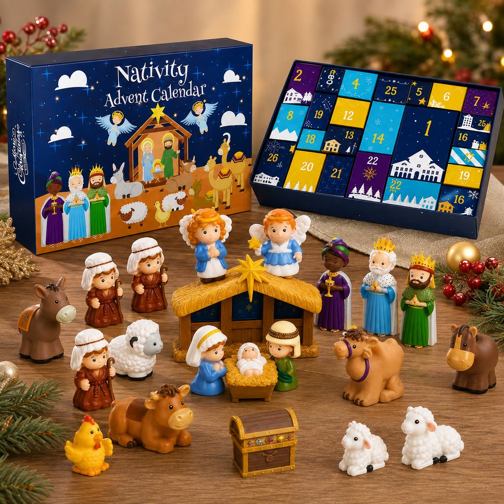 NativityNest – 25-Piece Nativity Advent Calendar for Kids