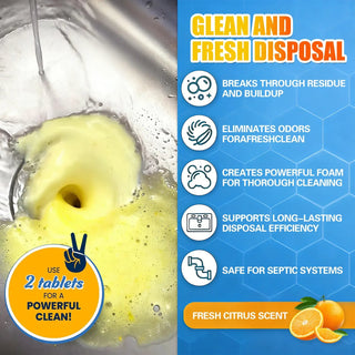 FoamFresh – Deep Clean Garbage Disposal Cleaner Tablets