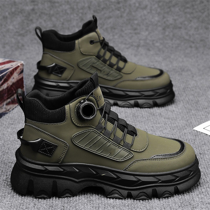 🥾 TrailStride – Men’s Waterproof Chunky Ankle Boots