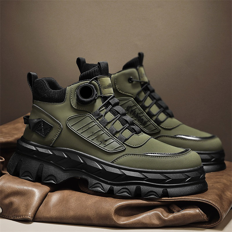 🥾 TrailStride – Men’s Waterproof Chunky Ankle Boots