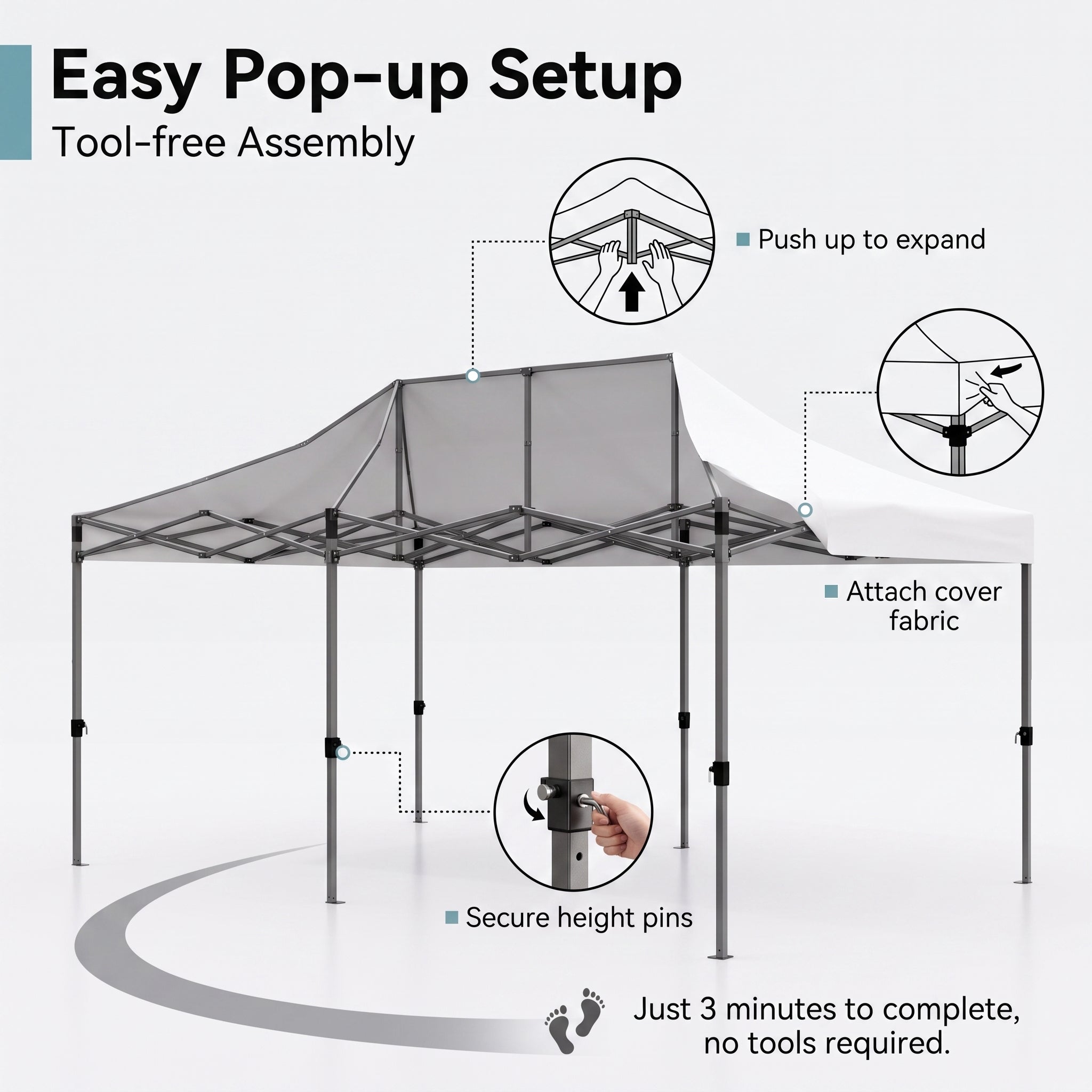 ShadeHaven – Heavy-Duty Pop-Up Canopy Tent with Removable Sidewalls