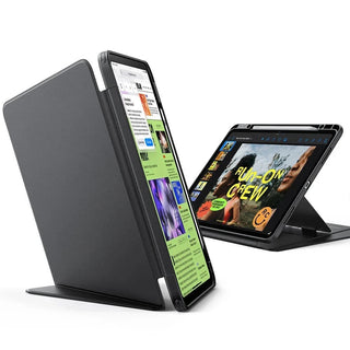 FlipMag – iPad Air 13" (2025) Magnetic Flip Case with Pencil Holder, Black