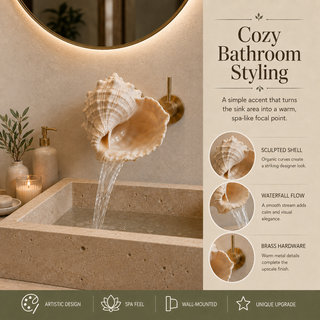 ShellCascade – 🐚Coastal Seashell Wall-Mount Faucet