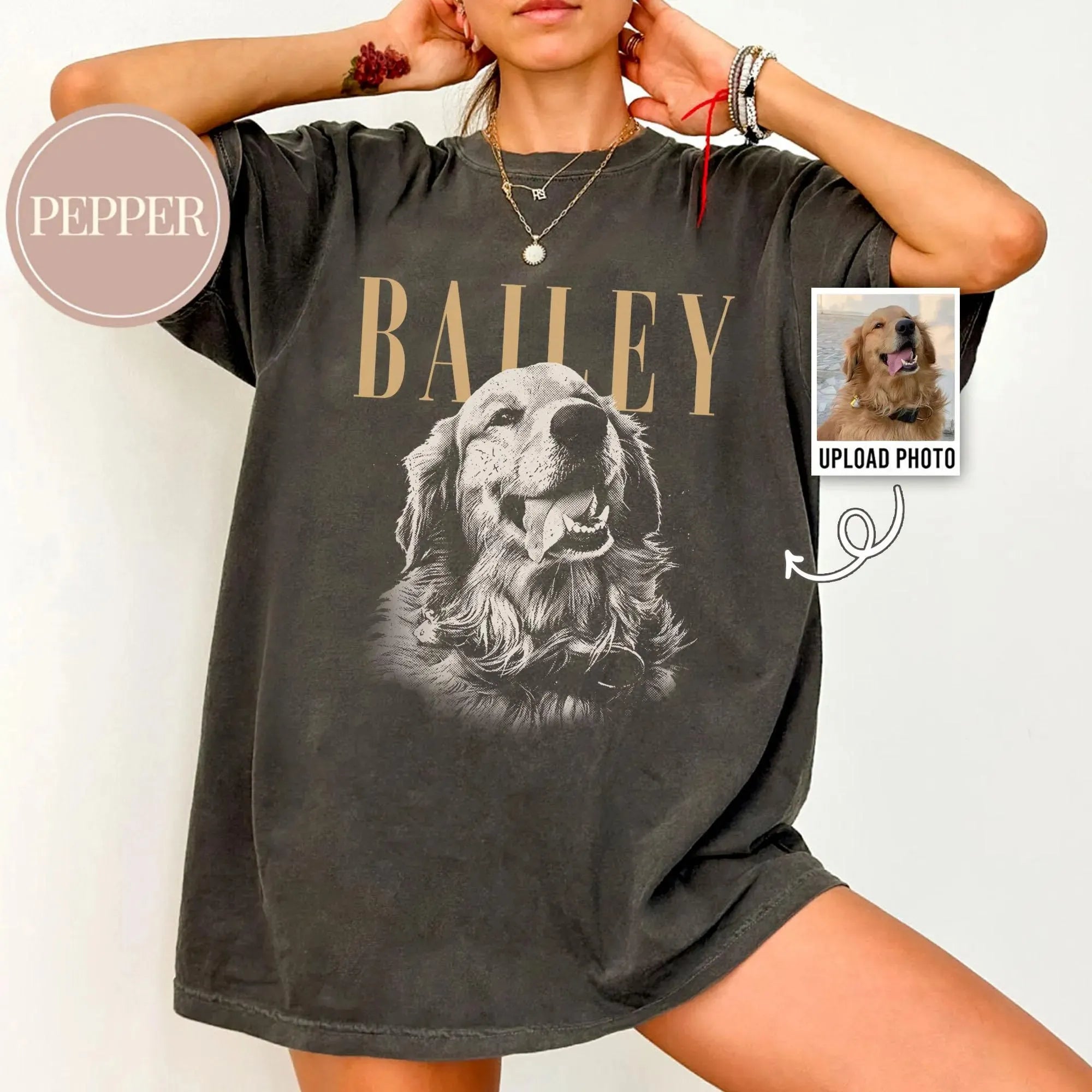 PawPortrait – Custom Pet Photo & Name Shirt, Tee, Sweatshirt or Hoodie
