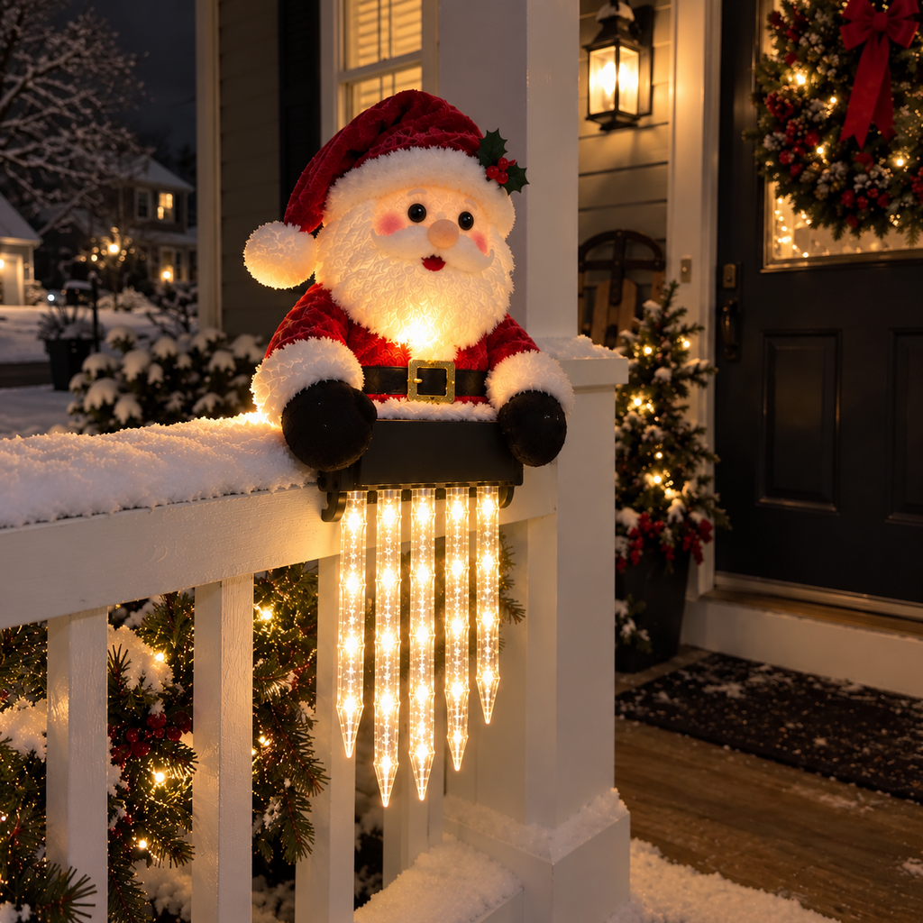 WinterGlow – Christmas Holiday Friends Icicle Railing Lights