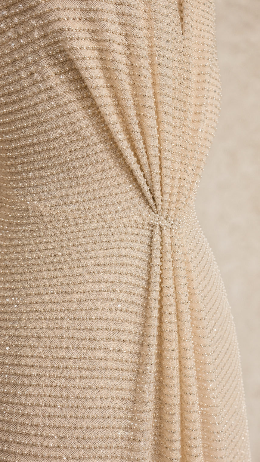 GlimmerDrape – Sequin Long Sleeve V-Neck Maxi Dress