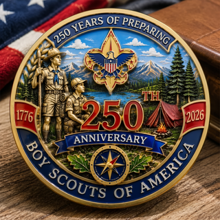 🎖️ ScoutLegacy – BSA 250th Anniversary Commemorative Challenge Coin⚜️