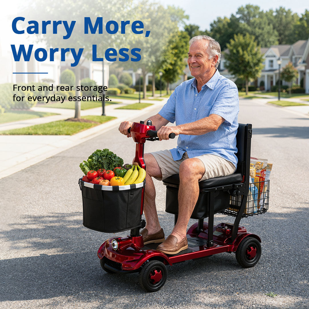TravelGlide – Airline-Approved Lightweight Foldable Mobility Scooter, 300 lb Capacity