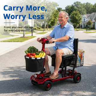 TravelGlide – Airline-Approved Lightweight Foldable Mobility Scooter, 300 lb Capacity