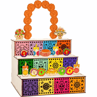 MemoryOfrenda – ✨ 🎃🏵️ Day of the Dead Wooden Altar Display Set 💕