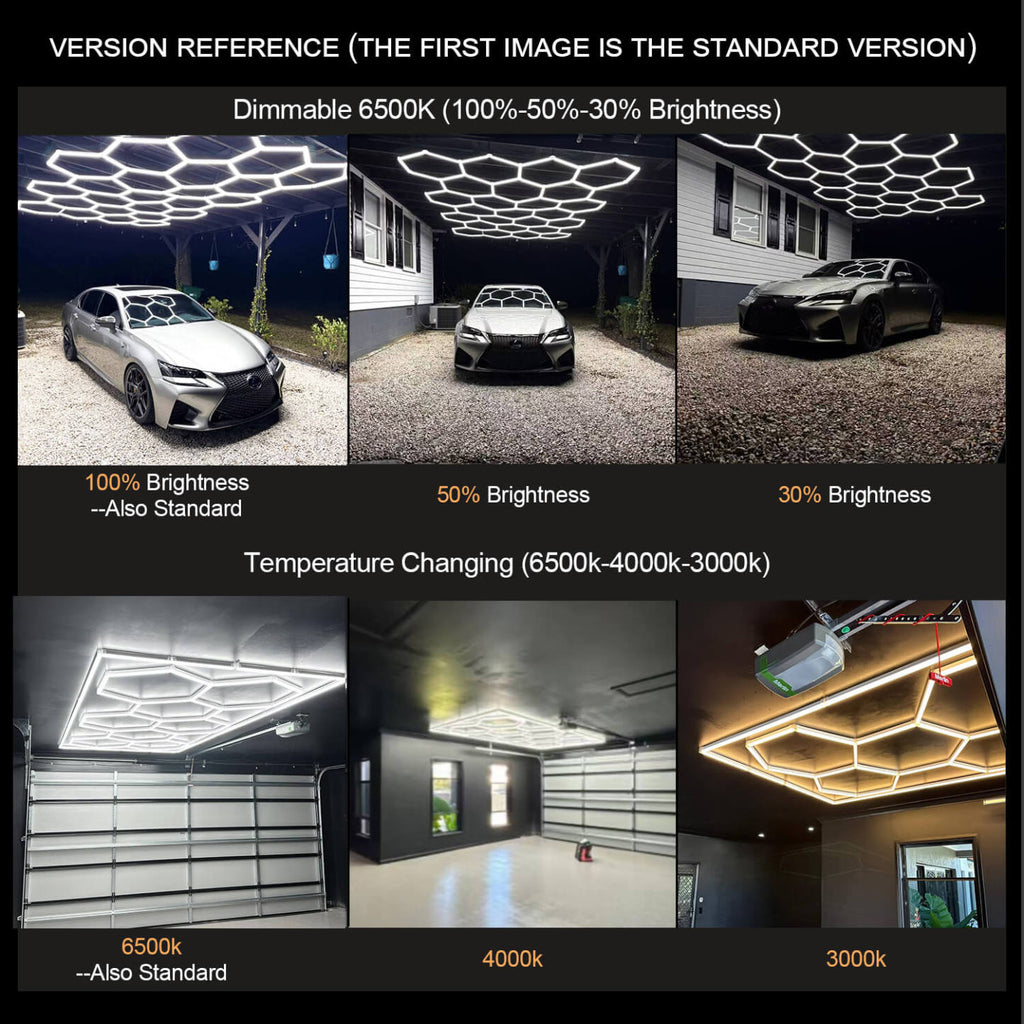 5Grid Hexagon Lighting【2375*1650mm/7.8*5.4ft】BEST SELLER