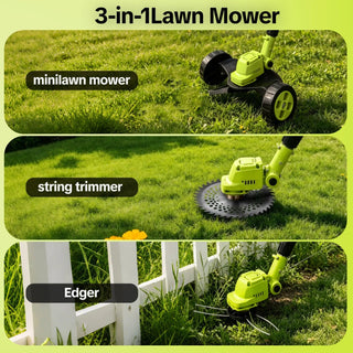 TrimTrio – 3-in-1 Cordless Lawn Mower, Grass Trimmer & Edger with 21V Batteries
