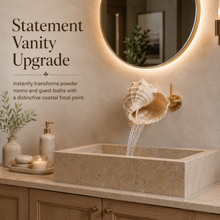 ShellCascade – 🐚Coastal Seashell Wall-Mount Faucet