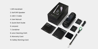 The Package list of GeneSonic Pro GPS Speaker Displaying GeneSonci Pro, USB-C Cable, User Manual, and More