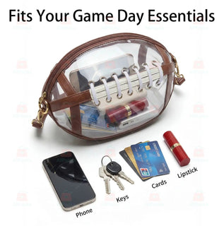 GridironClear – Transparent Football Crossbody Bag 🏈