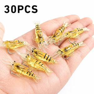 🦐 ShrimpSnap – 1.5-Inch (3.8 cm) Realistic Soft Fishing Lures