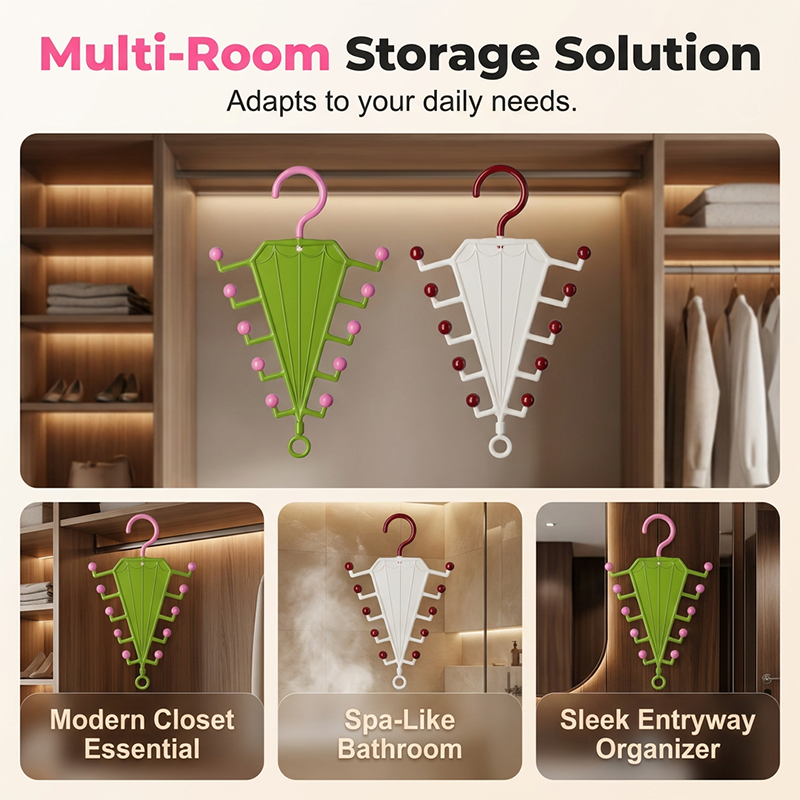 BrellaHang – Multi-Functional V-Shaped Double-Sided Hanger Storage Rack