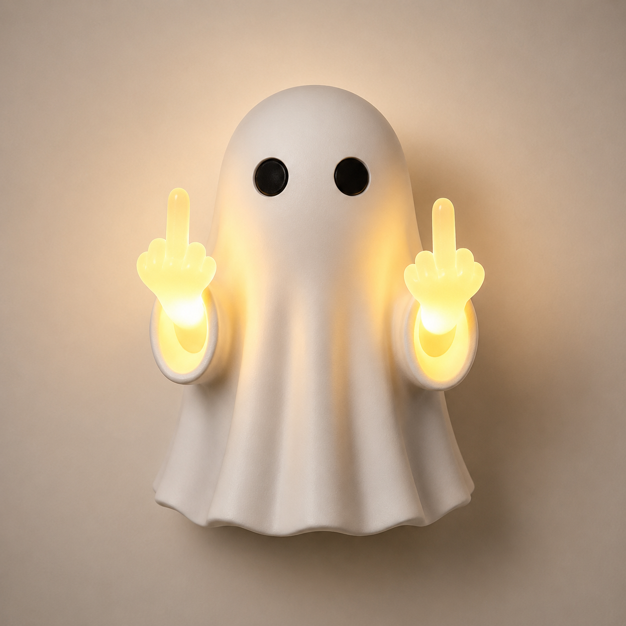 GrudgeGlow – Middle Finger Ghost Wall Night Light