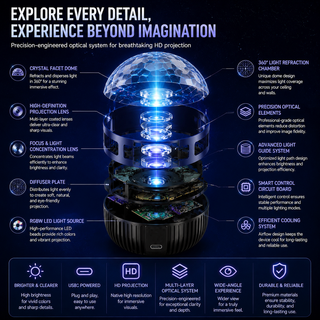🦖🎁StarDrift – 360° Smart Holographic Starry Sky Projector (HD Smart Dynamic 5D)