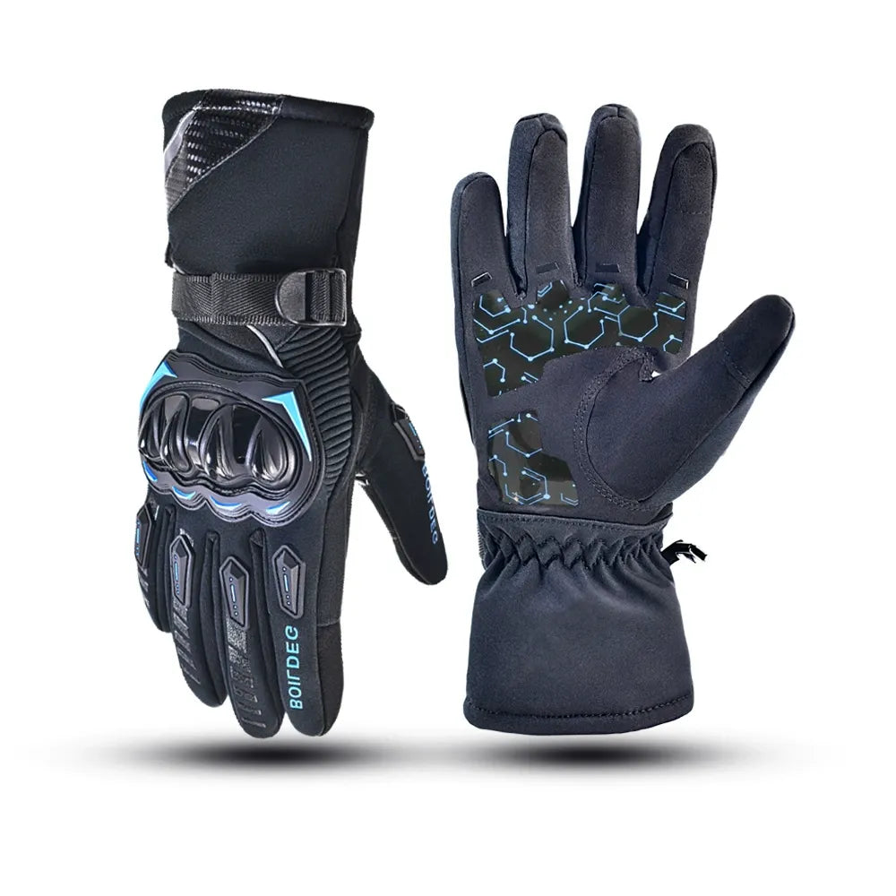 CarbonRide – Carbon Fiber Motorcycle Gloves with Kevlar Stitching & Touchscreen Control