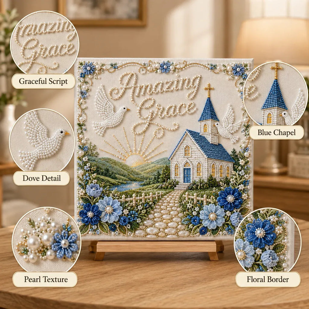 HymnPearl – ⏳ ✝️ Beginner-Friendly Sacred Hymn Pearl Art Kit | Christian Hymn Artwork with Scratch-Resistant, Non-Fading Pearl Beads, DIY Faith-Inspired Decor 🙏✨