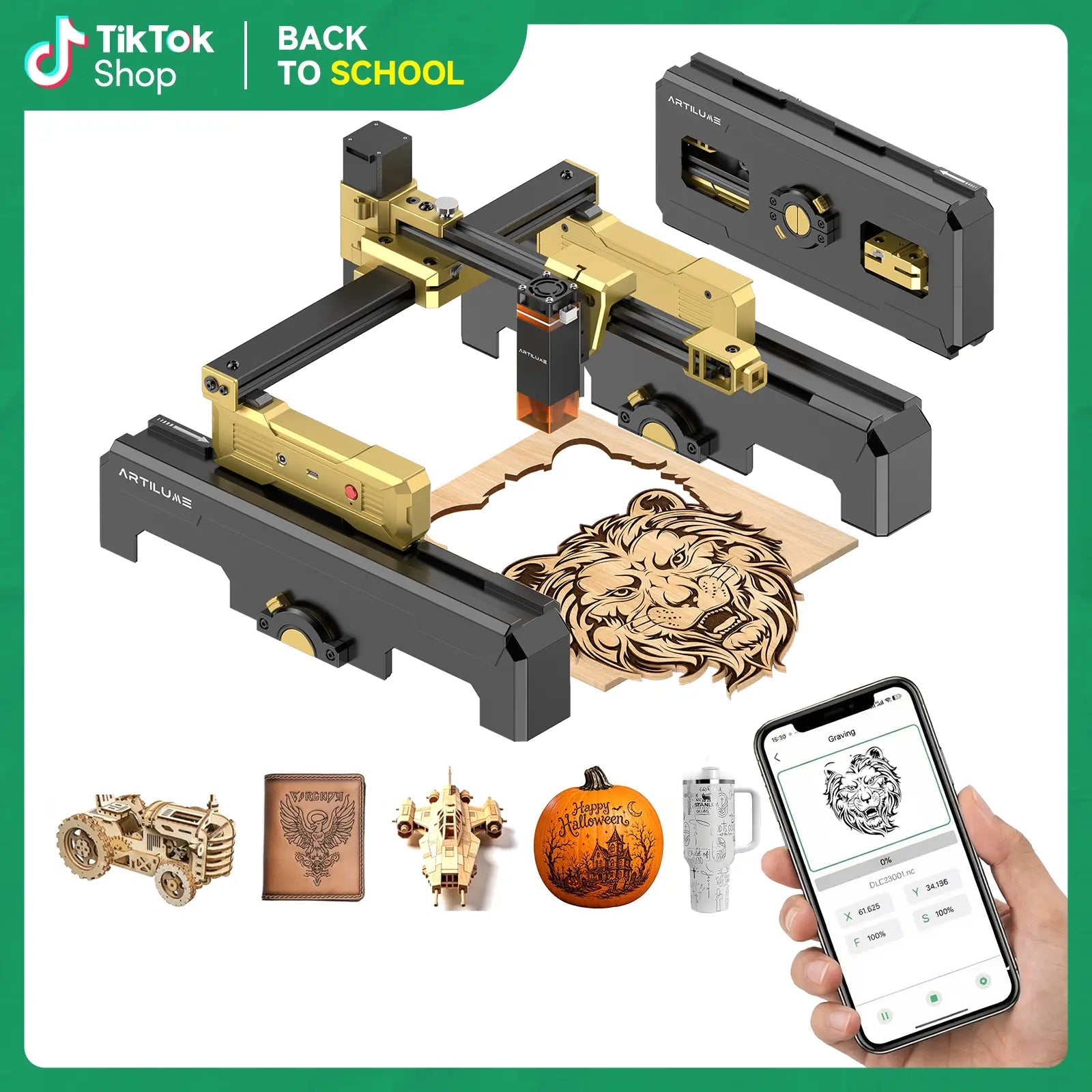 FoldBeam – 💥💥 Portable Wi-Fi Laser Engraver with App Control & Precision Engraving