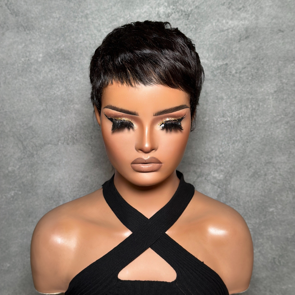 PixieLuxe – Full Lace Pixie Cut Wig in 100% Human Hair