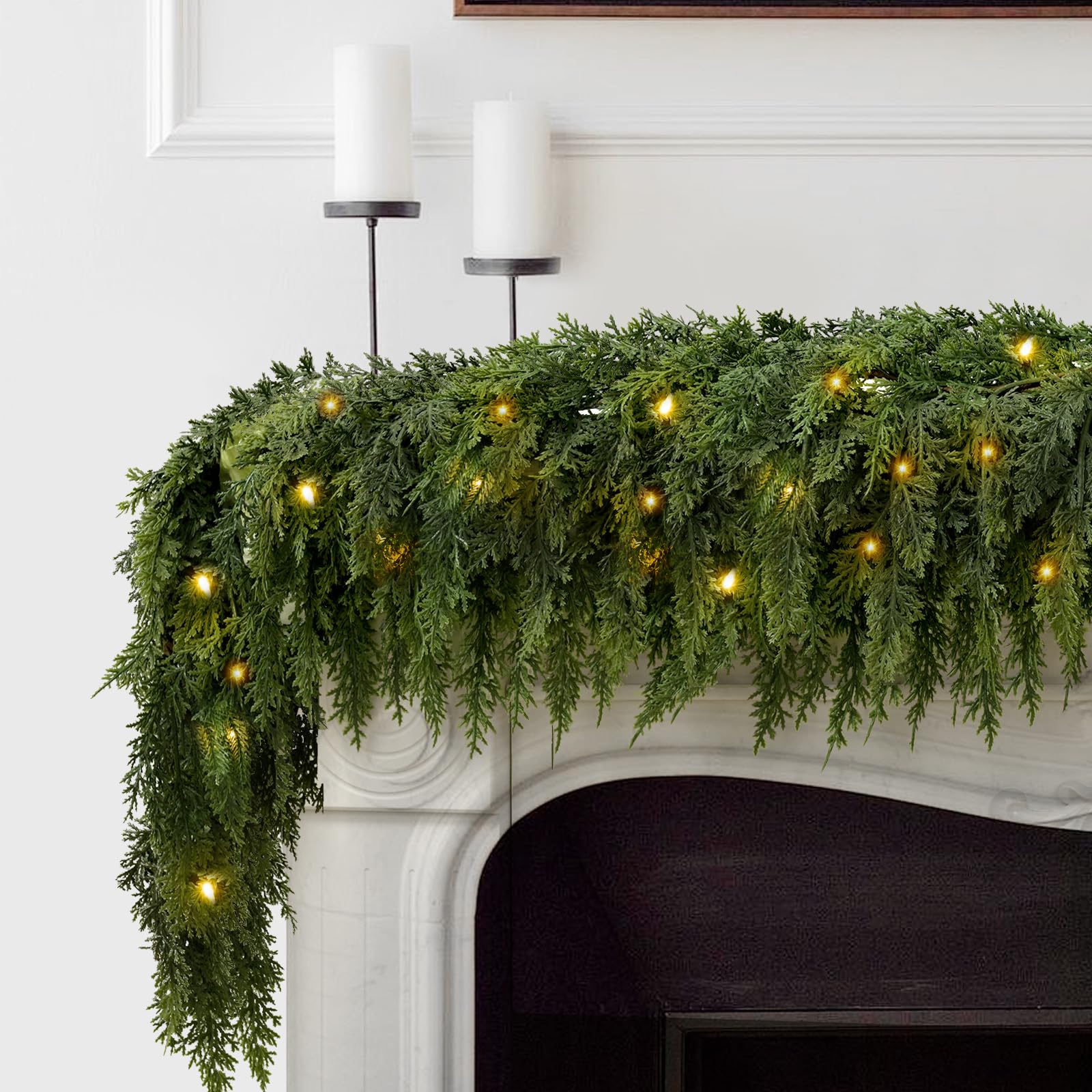 CedarGlow – Pre-Lit Cedar Garland for Every Season